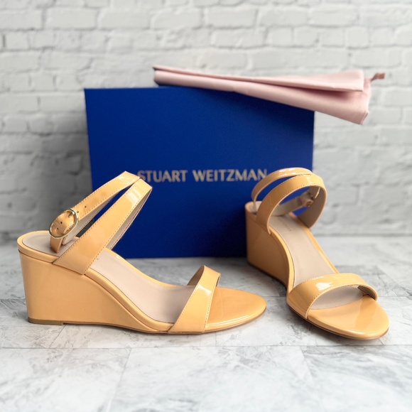 NEW Stuart Weitzman Avenue Strap 75 Wedge Sandal - Picture 1 of 9